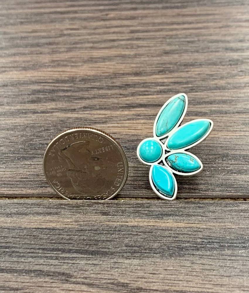 722200, Western Turquoise Stud Earrings