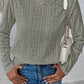 CWTBLL2478_CREW-NECK LONG SLEEVE JACQUARD LACE TOP