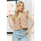 Shirts Women’s FLORAL PRINT VEST JACKET With ARMHOLE RUFFLE JK10401