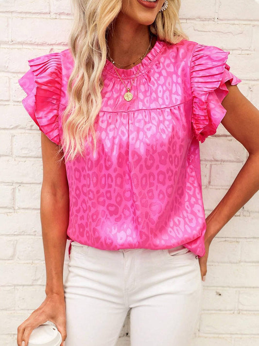 Shirts Women’s Polka Dot Ruffle Blouse RCWJ04176