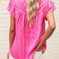 Shirts Women’s Polka Dot Ruffle Blouse RCWJ04176