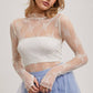 Shirts Women’s Floral Embroidery Lace Mesh Top