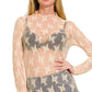 6343 Lace See-through Layering Top