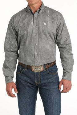 Shirts Men’s Cinch Gray Geo Print MTW1105818