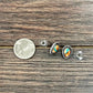 726240, 10mm Drop Gemstone Stud Earrings