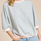 Shits Women’s Loose Fit Striped Short Sleeve Crew Neckline Top MCT7688