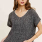 MCS3580-Soft Lightweight Loose Fit Textured Pullover Sweater