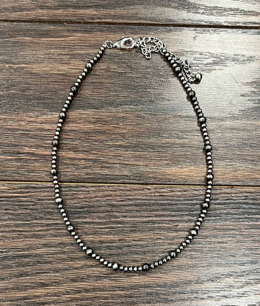 738103, 16" Handmade Polish Navajo Bead Necklace