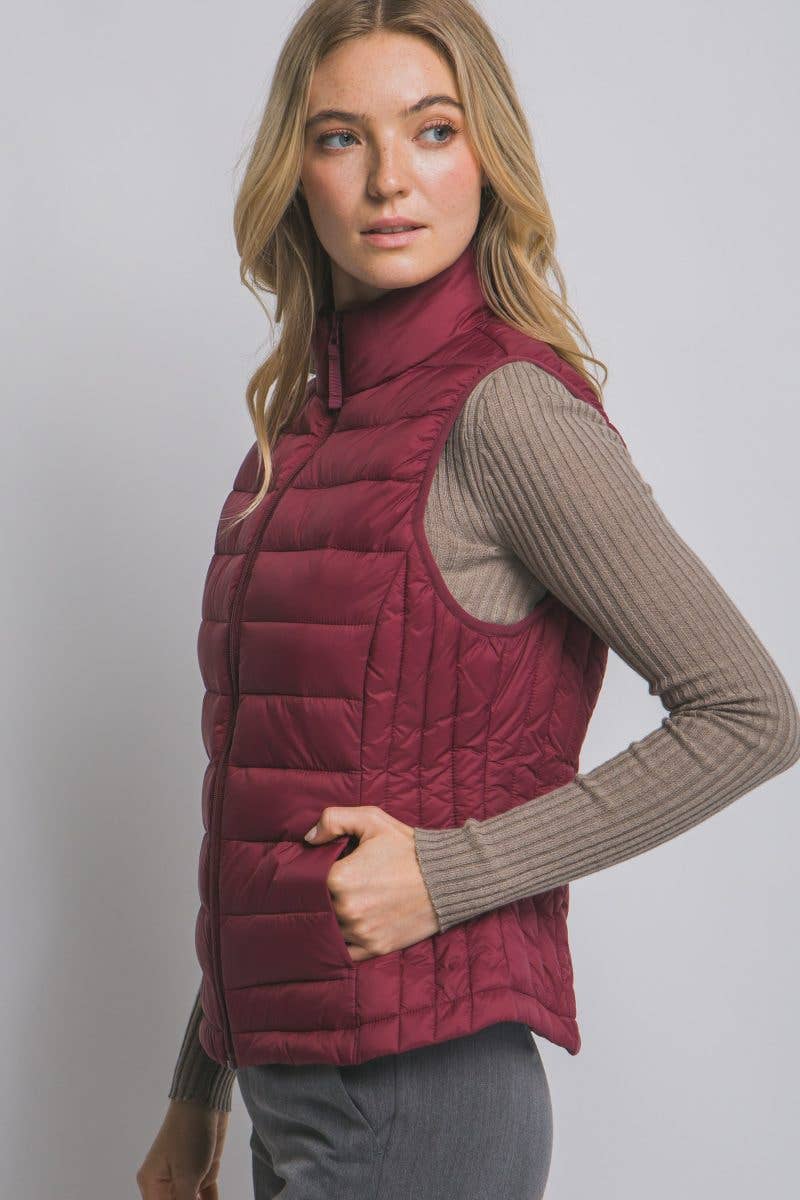 Outerwear Women;s Lightweight Down Packable Puffer Vest V5001