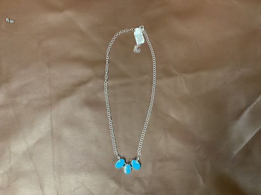 Jewelry Hada Collection Sterling Silver Kingman Turquoise Necklace