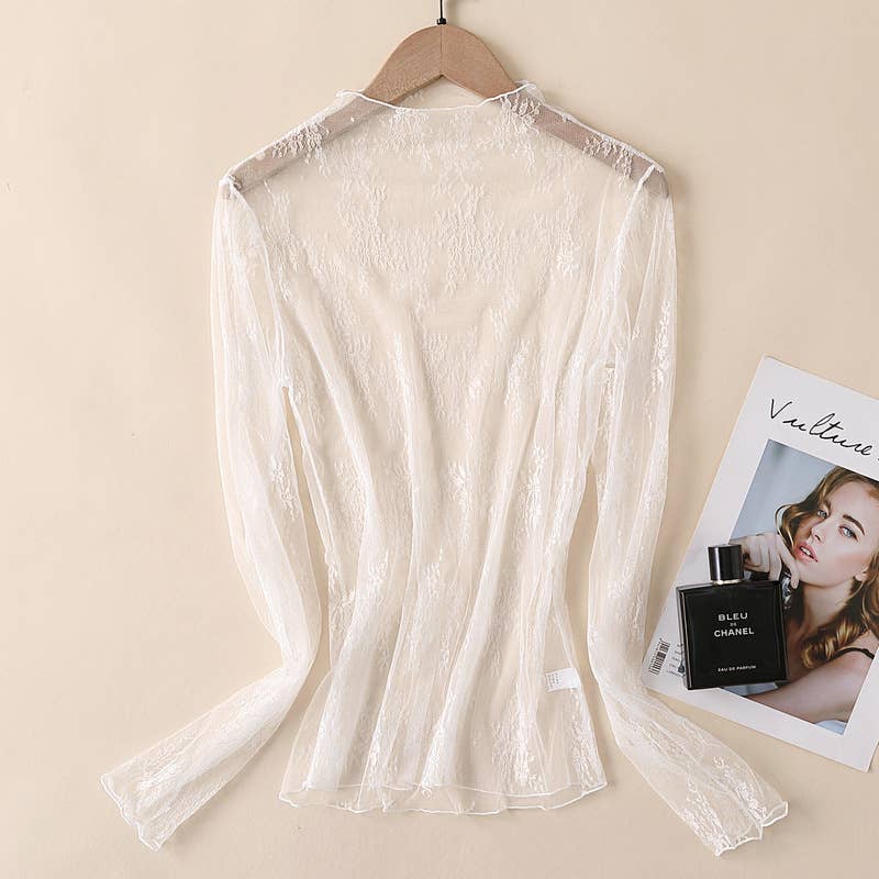 TO1034 Lace Mesh Top