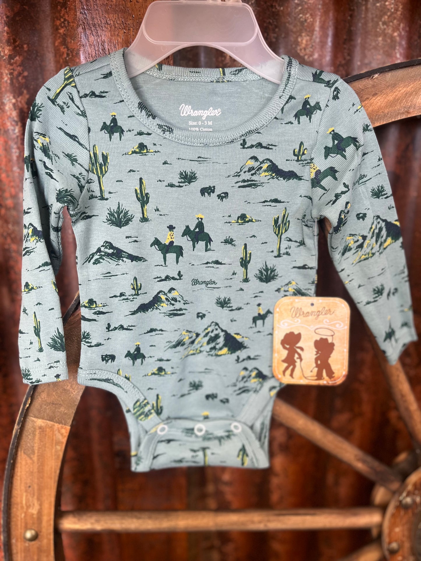 Baby And Toddler Wrangler Western Print  Bodysuit 112355402