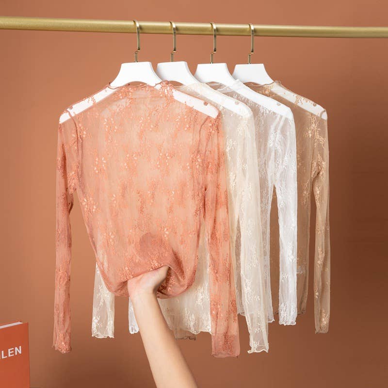 TO1034 Lace Mesh Top