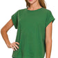 3381 Round Neck Folded Short Sleeve T-shirt CT3381Y