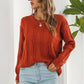 CWOSWL4083_CABLE KNITTED LONG SLEEVES CREWNECK SWEATER Outerwear Women’s