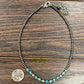 739007, Handmade 15" Navajo Square Gemstone Necklace
