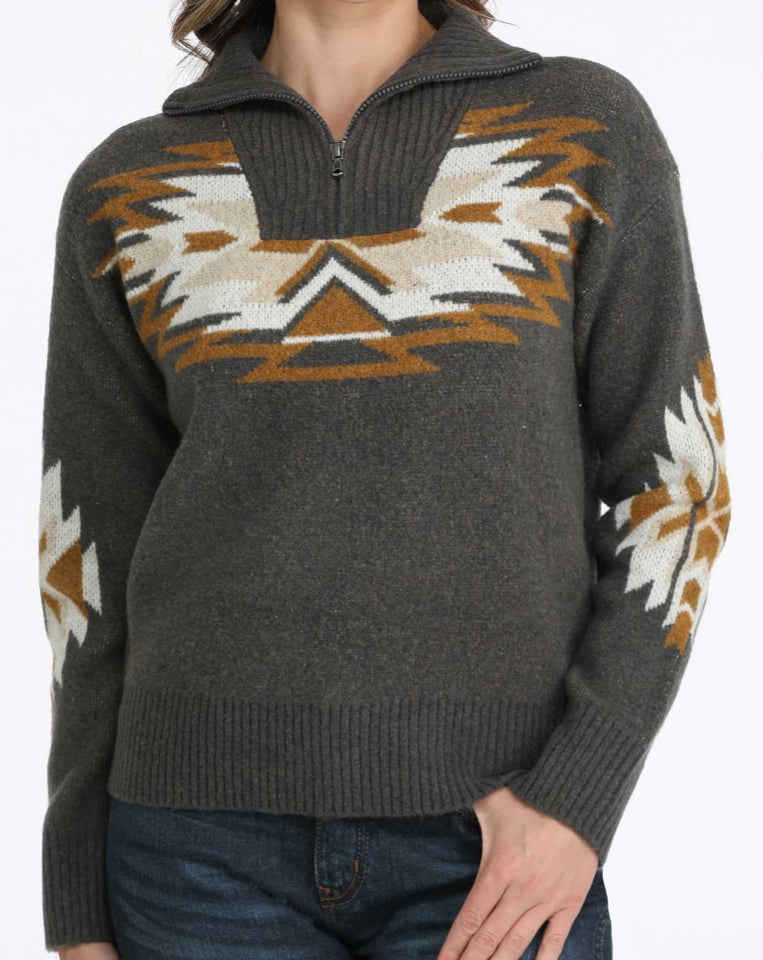 Women’s 1/4 Zip Pullover Sweater MAK9916001 Outerwear