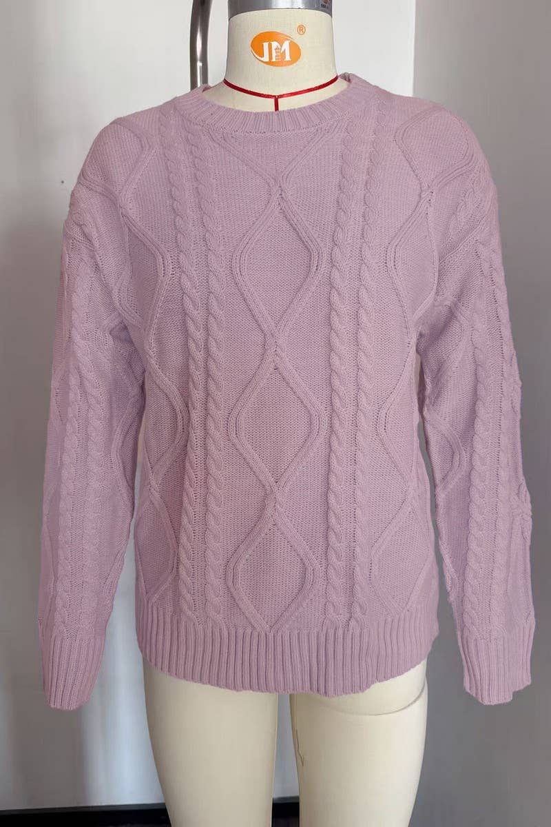 CWOSWL07714 VINTAGE CABLE KNIT SWEATER WOMENS Outerwear women’s