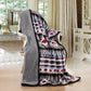 Bedding Blankets Pillows Aztec Plush Throw Blanket Grey 0215-1708