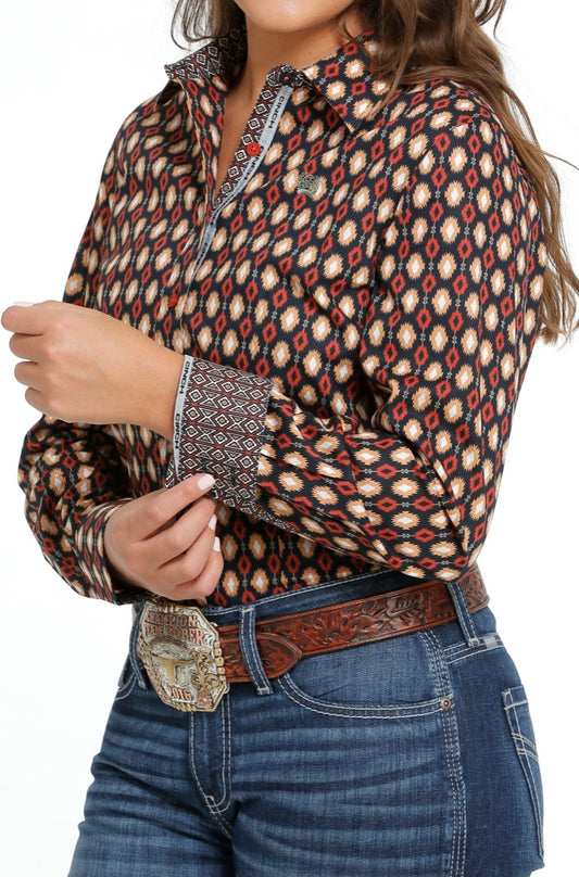 Shirts Women’s Cinch Long Sleeve Print MSW9165038