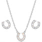 Jewelry Women’s Montana Silversmiths Delicate Glamour Horseshoe Set JS5769