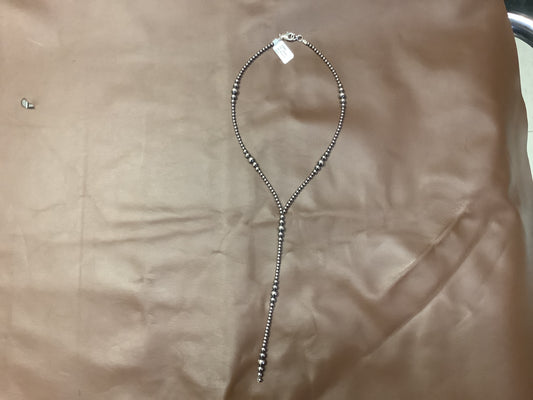 Jewelry Necklace Sterling SIlver Pearls 3-6MM Lariat
