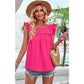 Shirts Women’s Swiss Dot Ruffle Pink W2050320