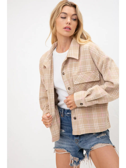 Plaid Shirt Jacket women’s outerwear 31713j
