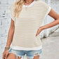 Knit Striped Batwing Sleeve Sweater SW1275