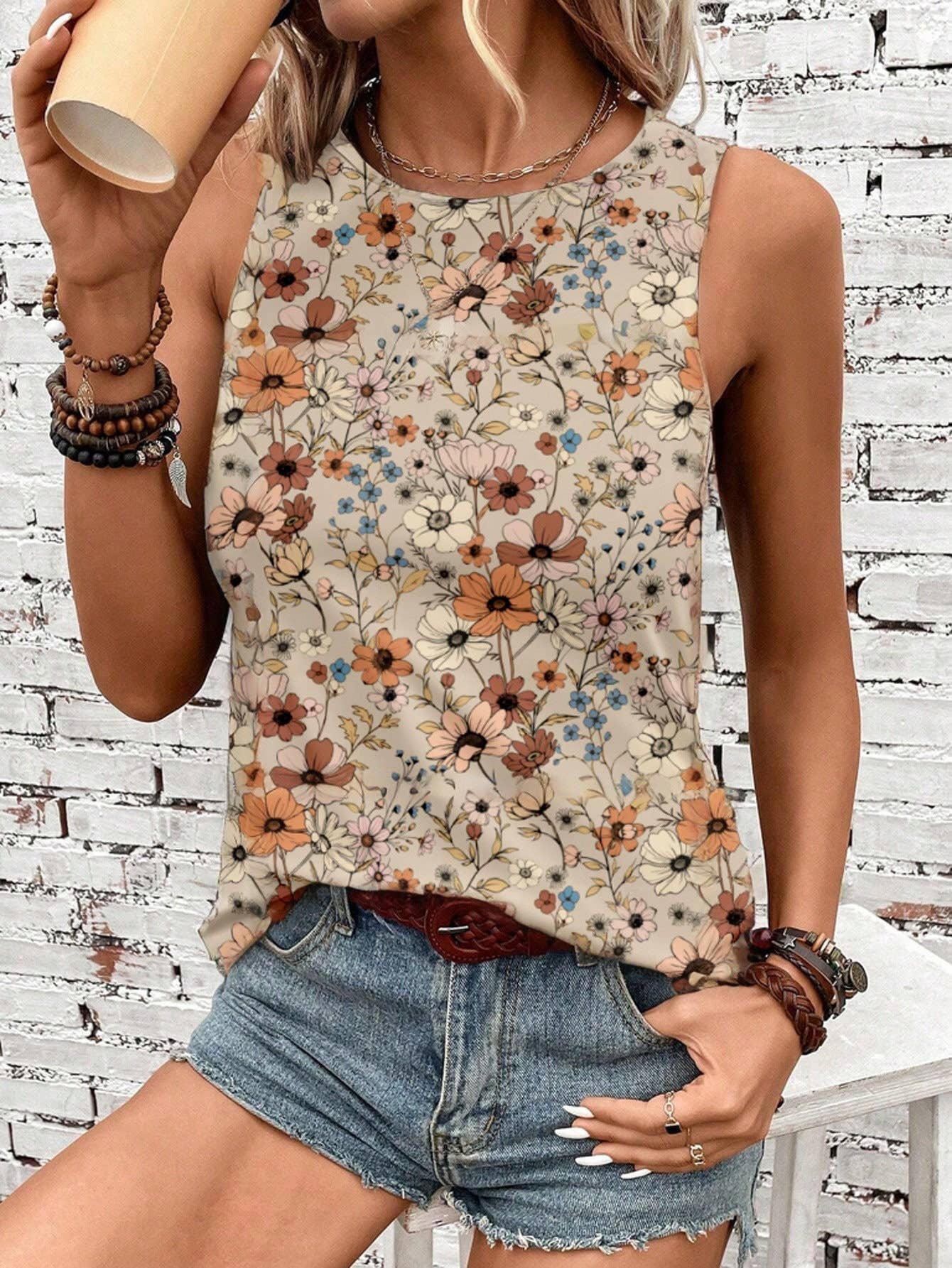 Women’s Round Neck Tank Top RCJY04974