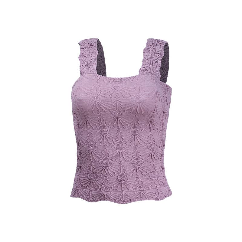 TO1527 Jacquard Knit Tank Top