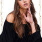 HAT7501 Breathable Fabric Off Shoulder Balloon Sleeve Top Women’s Shirts