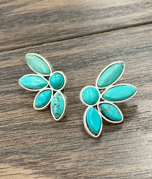 722200, Western Turquoise Stud Earrings