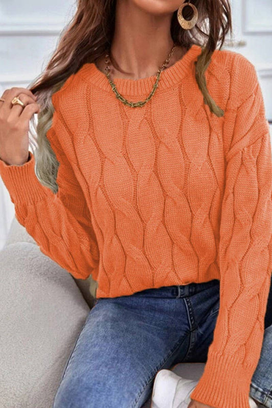 CWOSWL08519_WOMEN LOOSE FIT KNIT PULLOVER SWEATER Outerwear Women’s