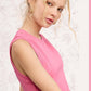Shirts Women’s-Stretchy Basic Ribbed Sleeveless Crew Neck Tank Top HUT7340