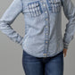 Shirts Women’s Kimes KC Tencel Indigo Stripe Mini Stripe