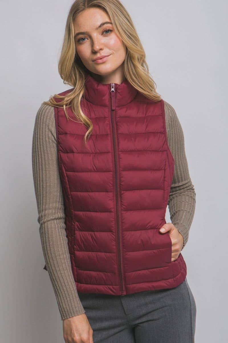 Outerwear Women;s Lightweight Down Packable Puffer Vest V5001