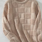 CWOSWL2805_LOOSE ROUND NECK PULLOVER KNITTED SWEATER outerwear women’s