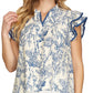 ST1193 Printed Woven Top