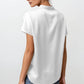 Drop Shoulder Blouse In Crinkle Satin