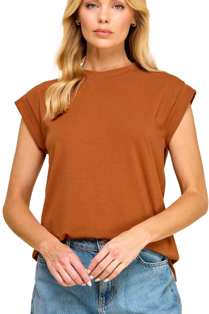 T1478D Short Sleeve Solid Top