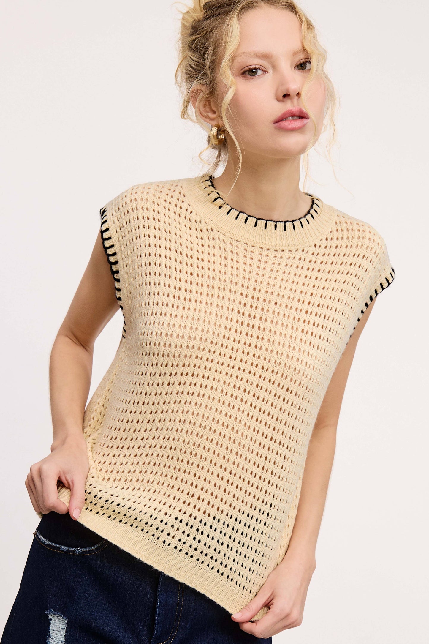 Sweater Vest MDS3597 Outerwear women’s