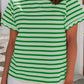 Shirts Women’s LDC Spring Scalloped Trim Round Neck Stripe T Shirt P219 P319