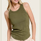 Shirts Women’s Basic Ribbed Knit Longline Tank Top JDT7724