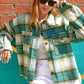 Outerwear Plaid Soft Brushed Button Down Jacket JKT1791