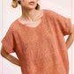 MCS3580-Soft Lightweight Loose Fit Textured Pullover Sweater