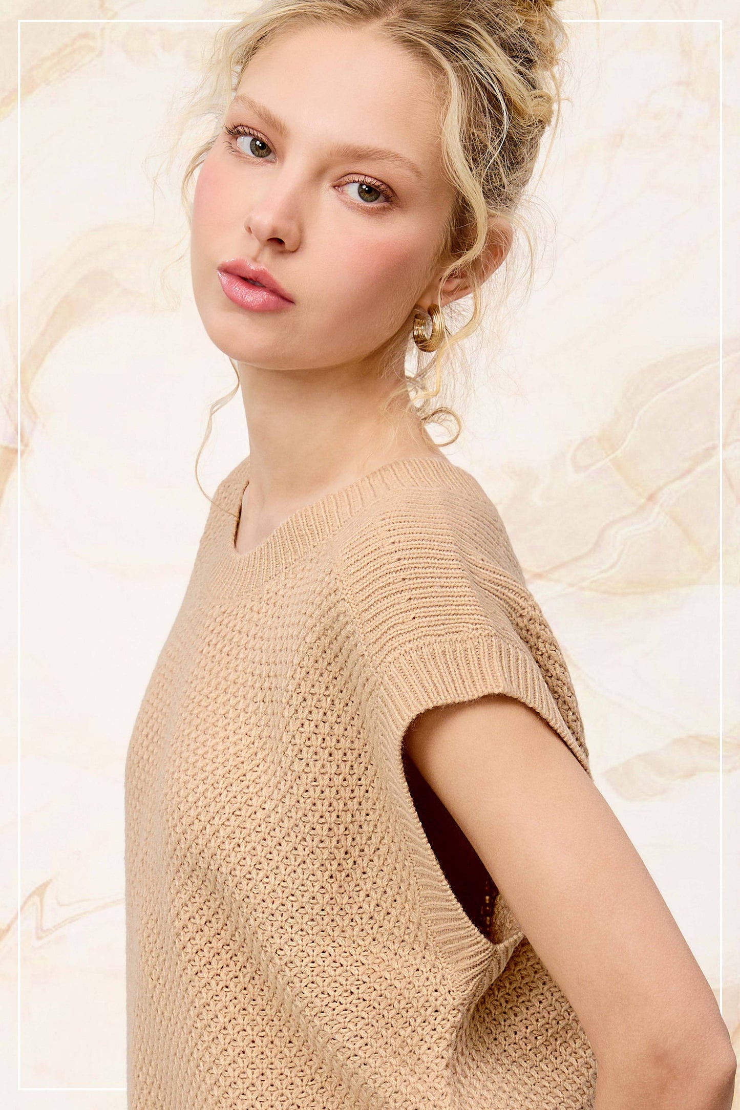 Knit Sweater Vest HDS3602 Outerwear Women’s