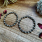 Hoops Sterling Silver Pearls earrings 6 and 3 mm