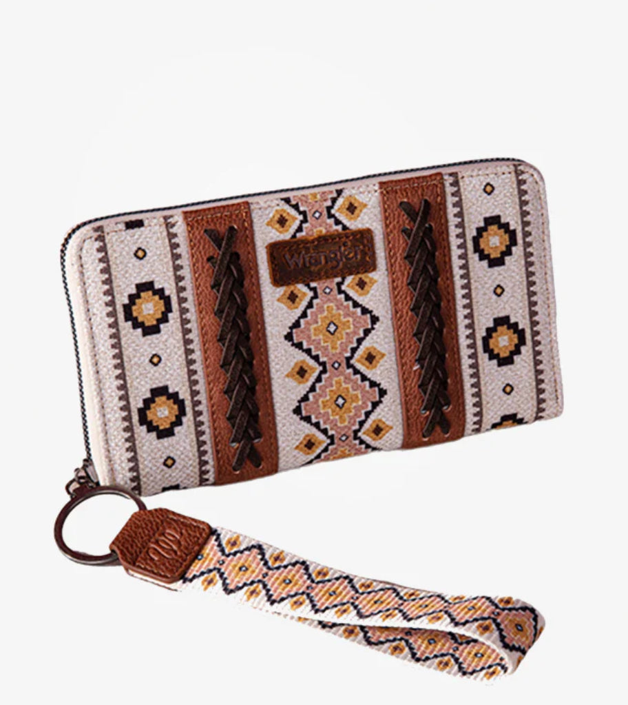 Purses Wrangler Wallet Aztec Print Canvas WG2202-W006CF