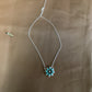 Jewelry Necklace Sterling Silver And Turquoise Flower Setting
